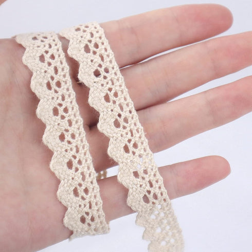 IDONGCAI Lace Ribbons Craft Delicate Ribbon Edge for Scrapbooking Gift Package Wrapping,Crocheted Lace Trim DIY Craft Ribbon 0.58" Wide 25 Yards/l...