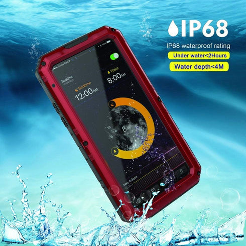 Beasyjoy for iPhone X iPhone 10 Metal Case Heavy Duty Aluminum Cover Waterproof with Screen Full Body Protector Shockproof Tough Rugged Durable Mi...