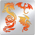 BENECREAT 6x6" Dragon Metal Stencils, Chinese Dragon Stencils for Wood Canvas Wall Painting Crafts and Decorations...
