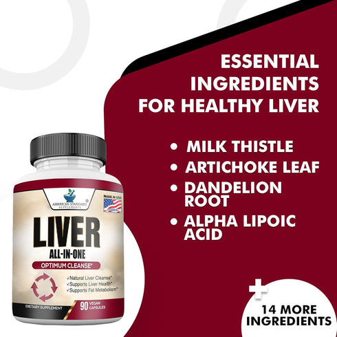 Liver Cleanse & Detox, Liver Supplement, Liver Support, Liver Detox, Liver Cleanse, Liver Health, Milk Thistle Silymarin, Artichoke, Dandelion, Tu...