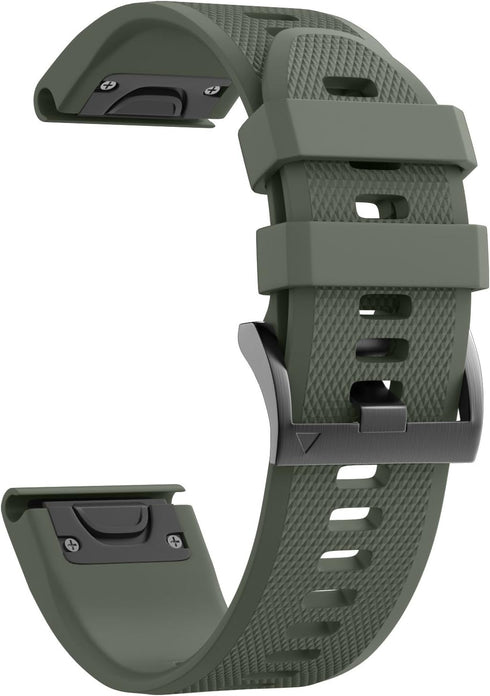ANCOOL for Fenix 5/6/7 Band 22mm Soft Silicone Watch Bands Compatible With Garmin Fenix 5 Plus/6 Pro/8 47mm/7 Pro/Approach S60/S62 Band(Black,Grey...