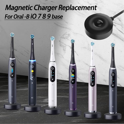 Electric Toothbrush Charger for iO 7 8 9 10 Series, Magnetic Toothbrush Charger Fast Charging Base Compatible with iO Series 7 8 9 10(Black)...