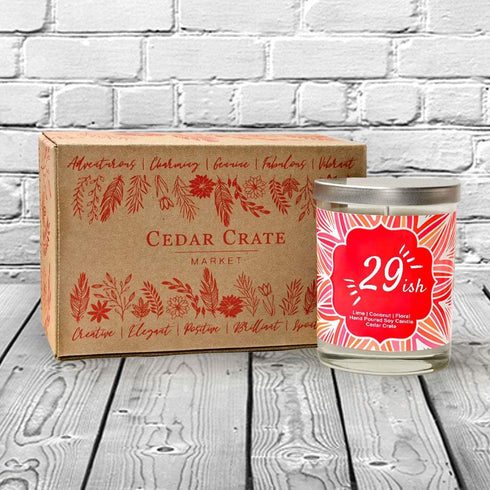 29ish | Lime, Coconut, Floral | Luxury Scented Soy Candles | 10 Oz. Jar Candle | Made in the USA | Decorative Aromatherapy | 30th Birthday Gifts F...