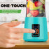Personal Blender for Shakes and Smoothies, USB Rechargeable Shaker, Portable Juicer with Six Cutters, 380ML Juice Bottle for Travel Gym?Teal?...