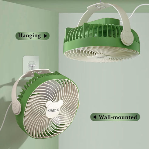 TRELC Desktop Fan, 3-in-1 USB Table Wall Mounted Fan with 360° Rotation Adjustable, Strong Airflow Quiet Personal Fan for Bedroom, Office, Living ...