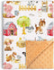 Farm Baby Blankets for Boys Girls, Soft Minky Blanket with Double Layer Dotted Backing, Newborn Travel Blanket for Toddler Nursery Crib Stroller, ...