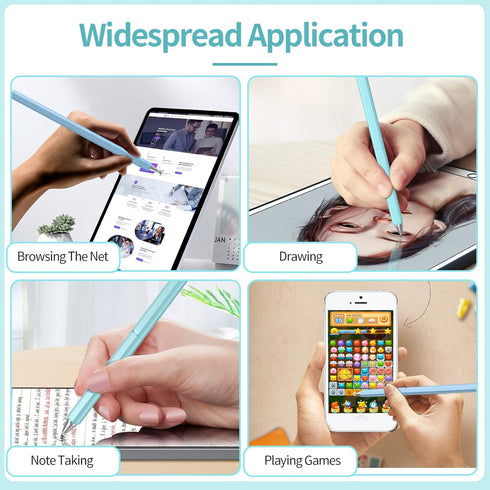 Stylus Pens for Touch Screens(2 Pcs), High Sensitivity Rotatable Stylus Pen for iPad with Hidden Disc Tip for Apple iPad/iPhone/Android/Tablets an...