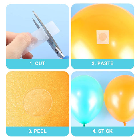 Glue Points, 1000 12mm/0.47" 10 Rolls Poster Putty Adhesive Clear Balloons Dots Tape Removable Double Sided Non Trace Stickers for Wedding Decorat...