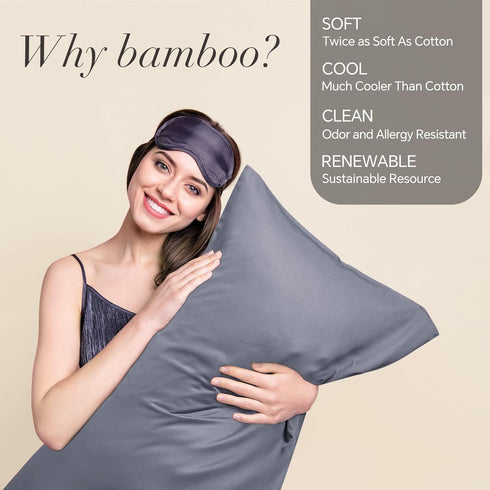 BEDELITE Body Pillow Cover, Rayon Made from Bamboo, Cooling Body Pillow Pillowcase for Hot Sleepers and Night Sweats, Breathable & Silky Soft Full...