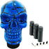 Abfer Car Gear Shifter Knob Skull Car Accessories Stick Shift Knobs with Black Pattern Fit Most Manual Automatic Vehicle (Blue)...