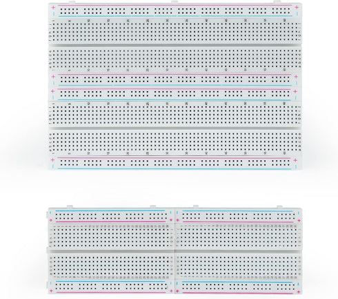SunFounder 5PCS Breadboards Kit Include 3PCS 830 Point 2PCS 400 Point Solderless Breadboard Compatible for Arduino Proto Shield Distribution Conne...