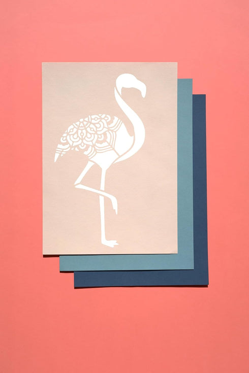 Reusable Flamingo Stencil for Painting and Crafts - Detailed and Beautiful Mylar Design for Wall Decorations, Furniture, Clothing for DIY Projects...