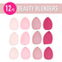 Expressions 12pc Beauty Blenders Value Pack - Assorted Cosmetic Makeup Sponge Beauty Blender Set For Foundation, Blush, Concealer, Eyeshadow, Cont...