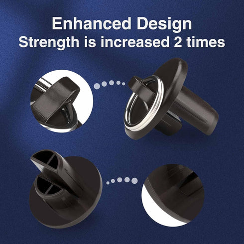 Sun Shade Replacement Parts Shade Tie Downs and End Cap with Ring Kit,Weather Resistance,Compatible with Coolaroo Exterior Roller Shade,Outdoor Bl...