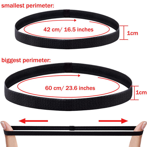 Duufin 20-Piece Elastic Non-Slip Sweat Headbands - Thin Elastic for Women, Men & Girls...