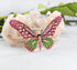 Gyn&Joy Gold Tone Pink Green Crystal Rhinestone Butterfly Pin Brooch...