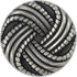 Bezelry 12 Pieces Swirl Ribbon Knot Metal Shank Buttons. 23mm (7/8 inch) (Gray Silver)...