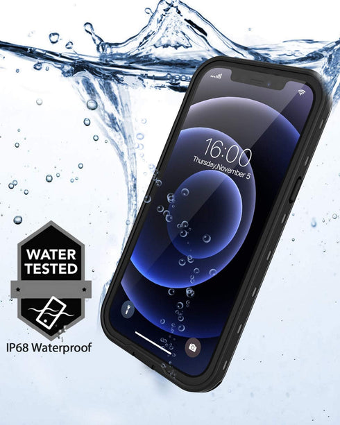 Diverbox Design for iPhone 12 Pro Max Waterproof Case with Kickstand, Durable Shockproof Phone Case Cover with Built in Screen Protector for iPhon...