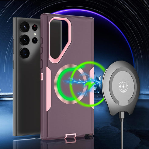 Designed for Samsung Galaxy S23 Ultra Case,Magnetic,Drop Protection Heavy Duty,Compatible with MagSafe,Dustproof,No Fading, No Yellowing,for Men W...