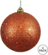 Vickerman 6" Burnished Orange Sequin Ball Ornament, 4 per Bag...