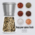 Pepper Grinder, Spice Mill with Ceramic Blades, Salt Grinder Refillable, Stainless Steel Dust Cover, Pepper Mill for Kitchen or Outdoor Picnic (18...