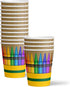 Crayon Birthday Party Supplies Set Plates Napkins Cups Tableware Kit for 16...