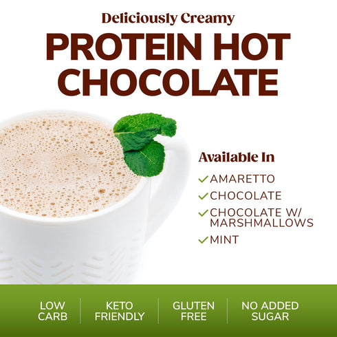 BariWise Protein Hot Chocolate, Hot Cocoa, Low Sugar, Low Carb, Keto Friendly & Gluten Free (7ct)...