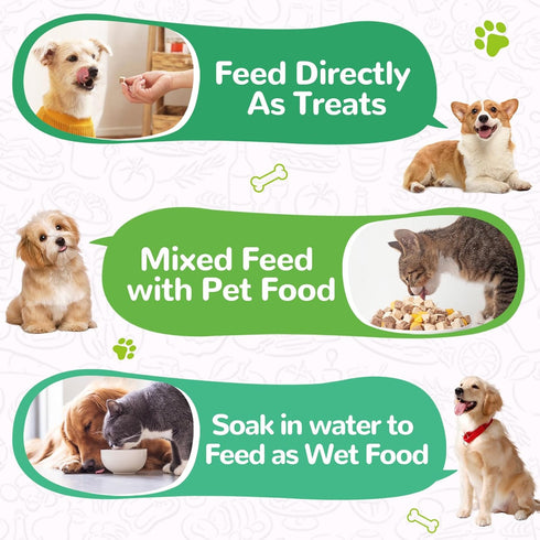 Freeze Dried Chicken Heart Pet Treats, High Protein Freeze-Dried Pet Food for Dogs, Cats, Fresh Ingredient, 3.2oz, Rawhide Free, Gluten&Grain Free...