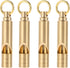 Brass Whistles 4 Pack, Emergency Survival Whistles Loud Safety Whistles for Adults, Self-Defense Whistle for Outdoor Activities, Distress Signal, ...
