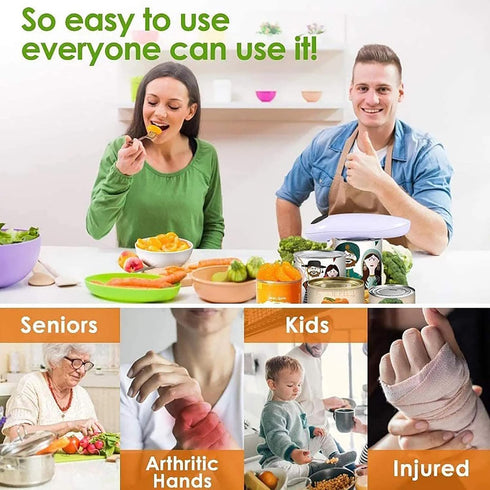 Yinuoday Electric Can Opener with Manual Bottle Opener Battery Operated Handheld Can Opener Smooth Edge Automatic Can Opener for Most Sized Cans...