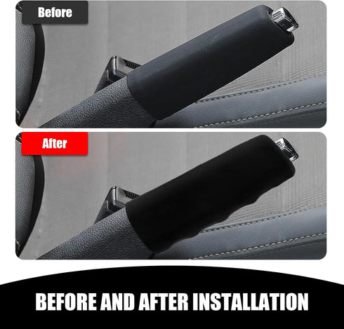 Pack of 1 Wave Shaped Handbrake Protector, Car Handbrake Cover, Silicone Decorative Cover, Universal for Most Car (Black)...