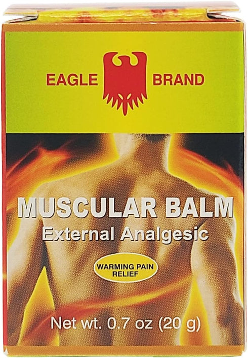 Eagle Brand Muscular Balm, External Analgesic, Warming Pain Relief, 0.7oz x 3, (Pack of 3)...