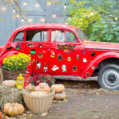 20Pcs Halloween Magnet Car Decorations Waterproof Trick or Treat Automotive Magnet Stickers Refrigerator Magnets Boo Pumpkin Ghost Candy Bat Home ...