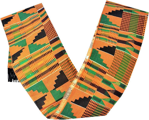Decora Apparel African Clothes for Men Cotton Scarf, Graduation Stole, African Head Scarf Kente Fabric...