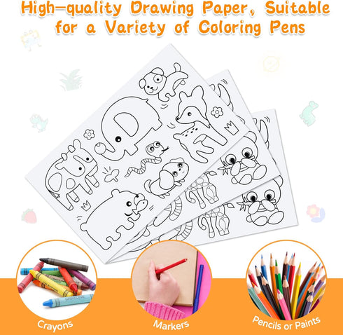 Children's Drawing Roll, Coloring Paper Roll for Kids, Drawing Paper Roll DIY Painting Drawing Paper, Color Filling Paper, Sticky Drawing Art supp...