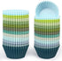 qiqee 24-Packs Reusable Silicone Cupcake Liners 12 Solid Morandi Green Blue Colors Cupcake Baking Cups Silicone Muffin Liners (12 Colors)...