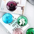 European Retro Nostalgic Three-Dimensional Relief Color Glass Jar Candy Jar Seasoning Jar With Lid...