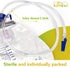 BodyHealt Foley Catheter Bag - Urinary Drainage Bag with Anti-Reflux Chamber - Urine Bag with 2000 mL Volume, 48" Drainage Tube - Catheter Bags fo...