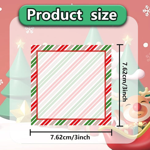 9 Pieces Christmas Candy Sticky Notes 3x3 Inch Cute Christmas Candy Note Pads Adesive Winter Candy Memo Notes for School Office Home Supplies Stud...