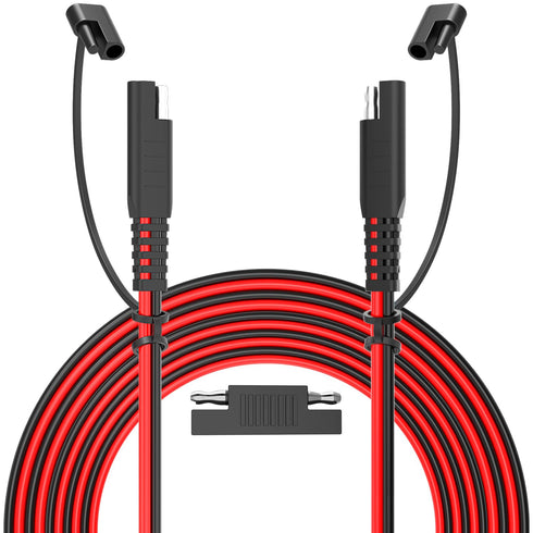 15FT SAE Extension Cable, 12AWG SAE to SAE Extension Cable Quick Disconnect Wire Harness, SAE Connector Cable for Solar Panel, Battery, Motorcycle...