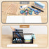 M&G Mesh Pen Holder Desk Organizers Pencil Holder for Desk Black, 3 Compartments Metal Office Supply Organizer with Sticky Notes Holder for School...