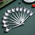 Teaspoons 12 Pieces, Homquen 6.6" Modern Design Stainless Steel Tea Spoons Set, Small Spoon Silver Dishwasher Safe Easy to Clean...