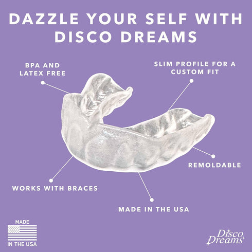 Disco Dreams 2 Pack Customizable Night Guard - Nighttime Relief from Teeth Grinding, at Home Fitting Experience for Nighttime Teeth Grinding & Cle...