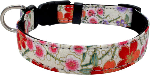 Cotton Designer Dogs Collar Cute Flower Dog Collars for Girl Female Puppy Small Medium Large Dogs (XS, Pink Flower)...