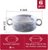 Yundu 9 Ounce Bowls with Handles,Ceramic Bowl for Soup, Souffle, Cereal, Stew, Chill, Ramekins, Set of 6, Grey Marble...