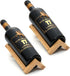 Single Wine Bottle Holder, Personalized Bamboo Wine Bottle Holder Stand Display Table Top Wine Rack Countertop Wine Holders Organizer for Dining T...
