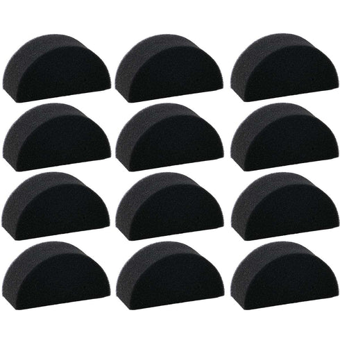 Bowitzki Face Paint Sponges Face Painting Half Moon Black Sponges High 12 Pieces for Art Work and Body Paint...