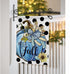 Hello Fall Teal Blue Pumpkin Decorative Garden Flag, Autumn Polka Dots Farmhouse Yard Outside Decorations, Thanksgiving Seasonal Blue Burlap Outdo...