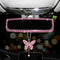 2 Packs Bling Bling Car Rear View Mirror with Rhinestone Crystal Butterfly Rear View Mirror Decor Accessories for Women,Car Interior Trim.Pink...