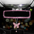 2 Packs Bling Bling Car Rear View Mirror with Rhinestone Crystal Butterfly Rear View Mirror Decor Accessories for Women,Car Interior Trim.Pink...